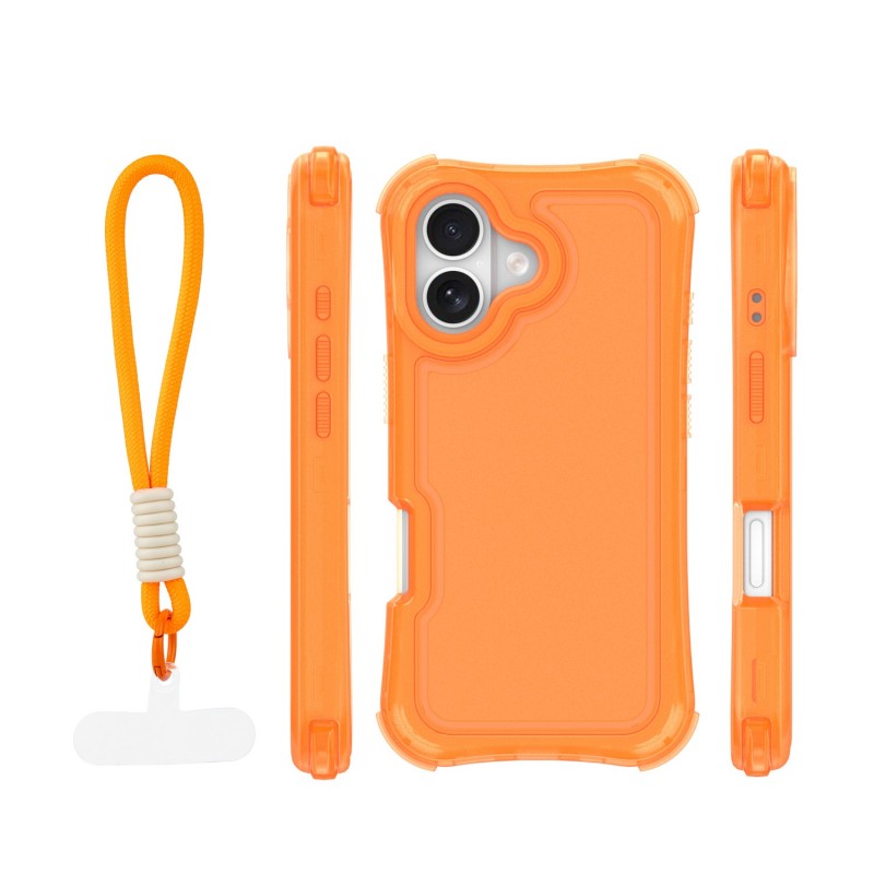 Капак SafePop с ремък за iPhone 17 6.3" оранжев