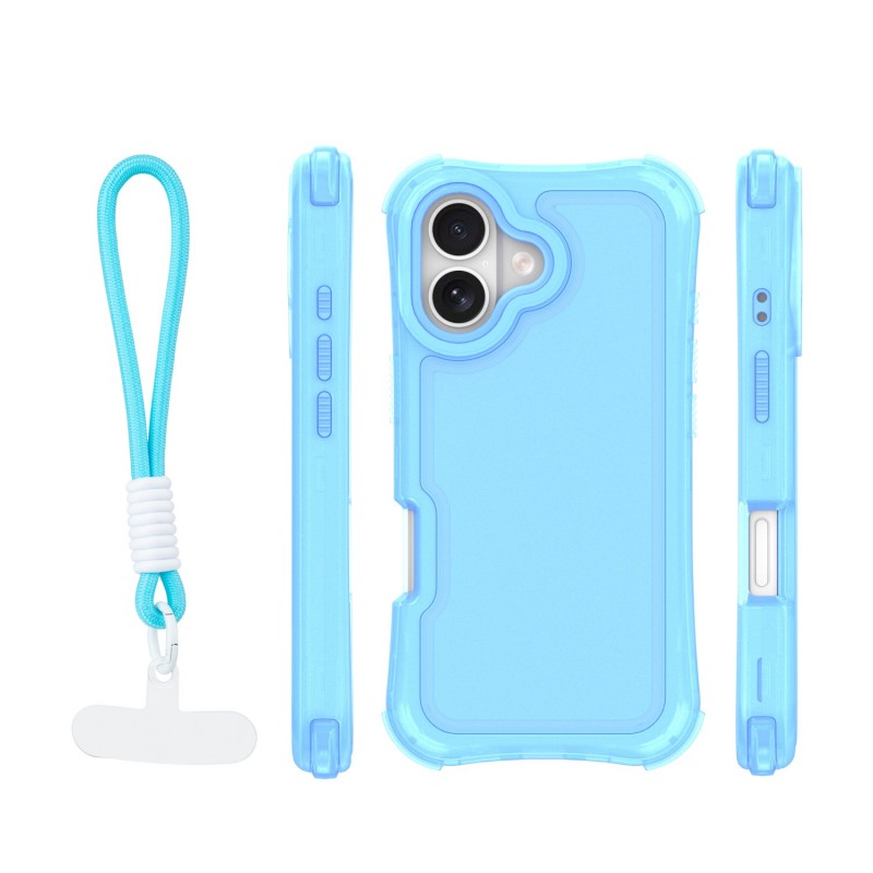 Капак SafePop с ремък за iPhone 17 6.3" син