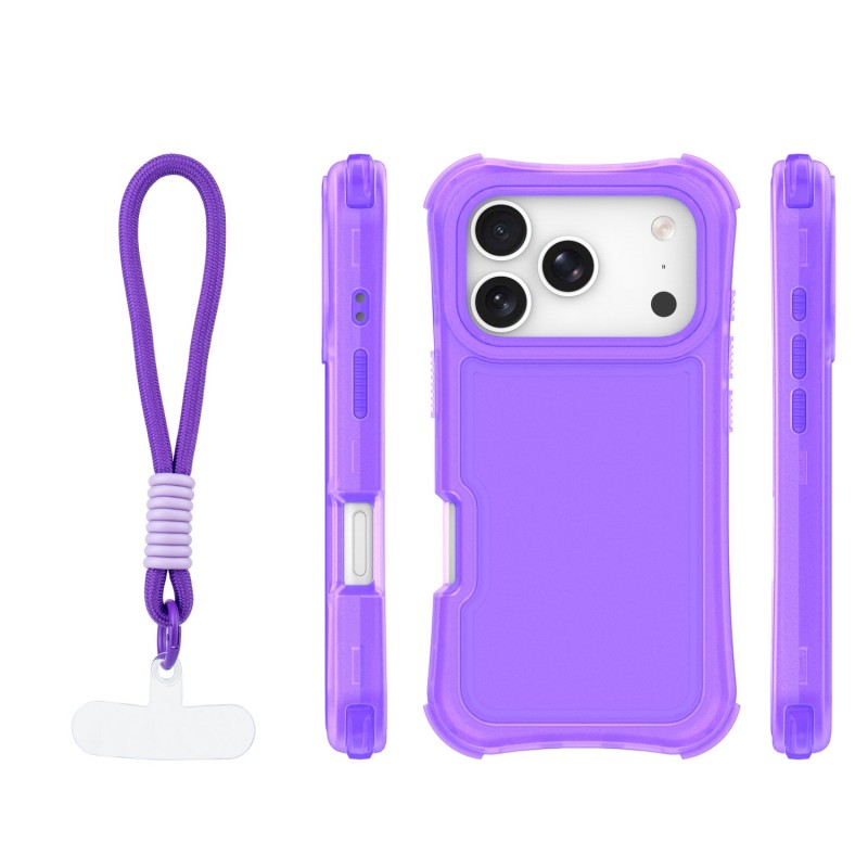 Капак SafePop с ремък за iPhone 17 Pro 6.3" лилав