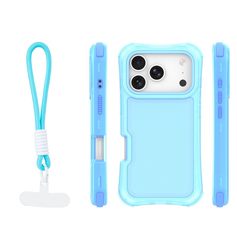 Капак SafePop с ремък за iPhone 17 Pro Max 6.9" син