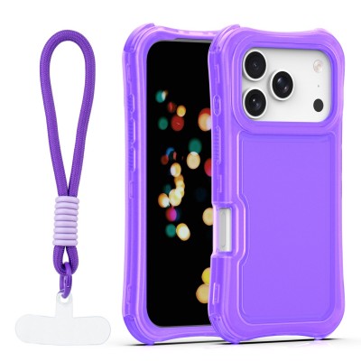 Капак SafePop с ремък за iPhone 17 Pro Max 6.9" лилав
