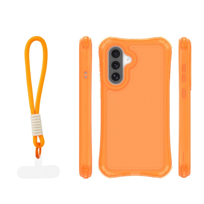 Капак SafePop с ремък за Samsung Galaxy A36 5G / A56 5G / A37 5G оранжев