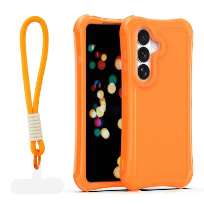 Калъф SafePop с ремък за Samsung Galaxy S24 / S25 оранжев