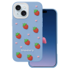 Калъф Strawberry за iPhone 13 / 14 / 15 6.1" син
