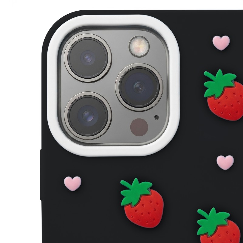 Калъф Strawberry за iPhone 14 Pro / 15 Pro 6.1" черен
