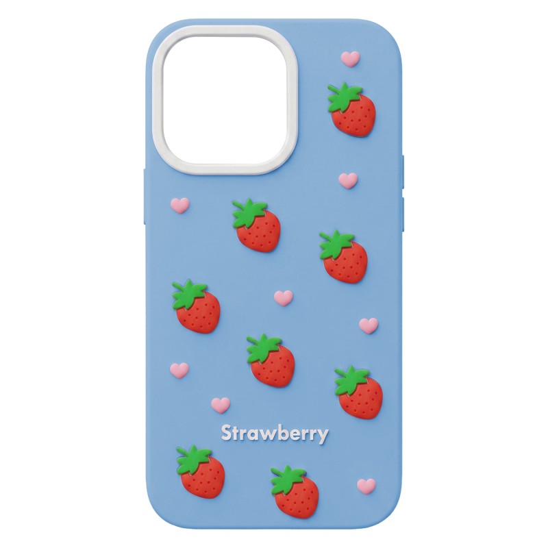 Калъф Strawberry за iPhone 16 Pro 6.3" син