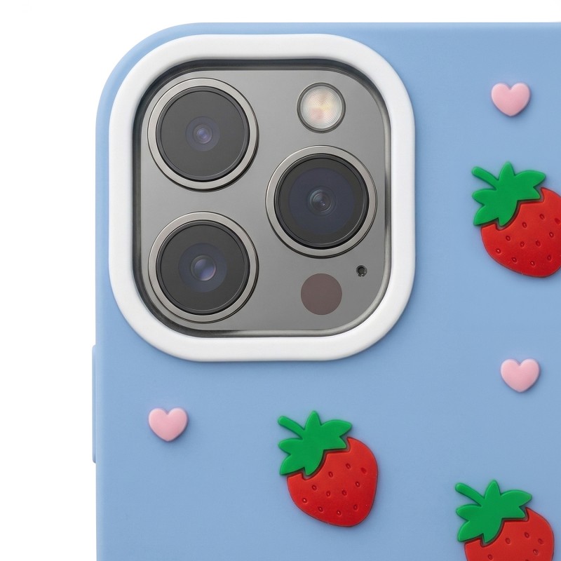 Калъф Strawberry за iPhone 16 Pro 6.3" син