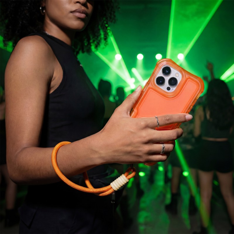 Калъф SafePop с ремък за Samsung Galaxy S24 / S25 оранжев