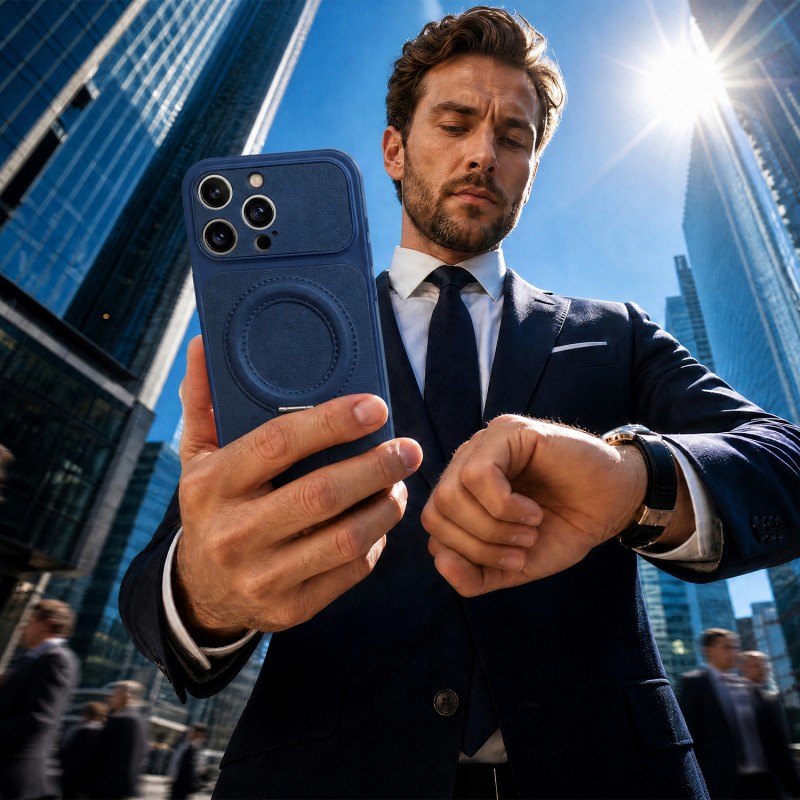 Калъф Luxgrip Mag за iPhone 12 6.1" тъмно син