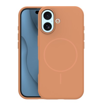 Силиконов кейс Thin Mag за iPhone 17 / 18 6.3" карамел