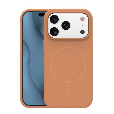 Силиконов кавър Thin Mag за iPhone 17 Pro / 18 Pro 6.3" карамел