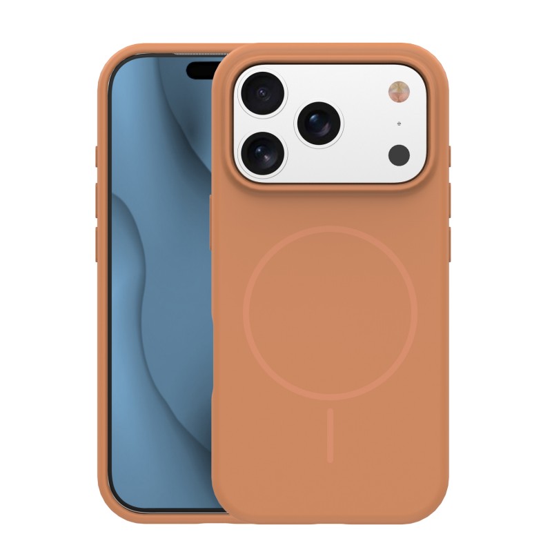 Силиконов калъф Thin Mag за iPhone 17 Pro Max / 18 Pro Max 6.9" карамелен