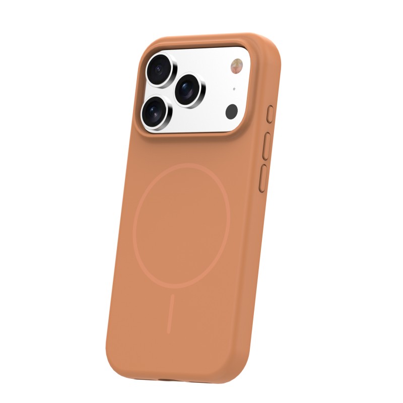 Силиконов кавър Thin Mag за iPhone 17 Pro / 18 Pro 6.3" карамел