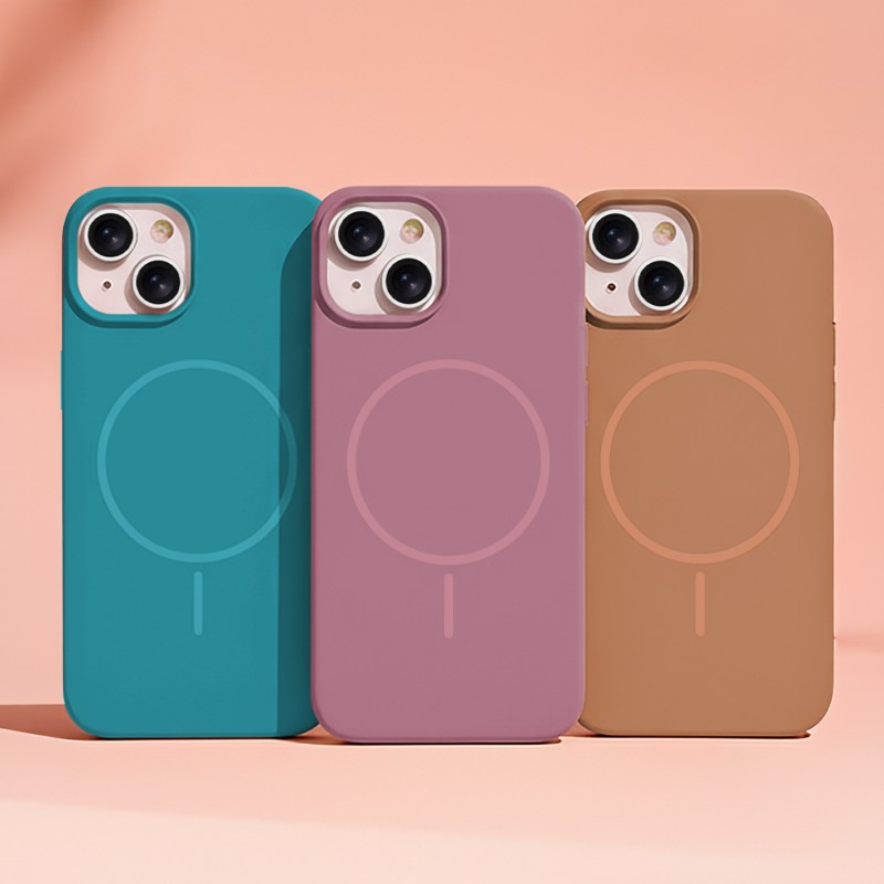 Силиконов кавър Thin Mag за iPhone 17 Pro / 18 Pro 6.3" карамел