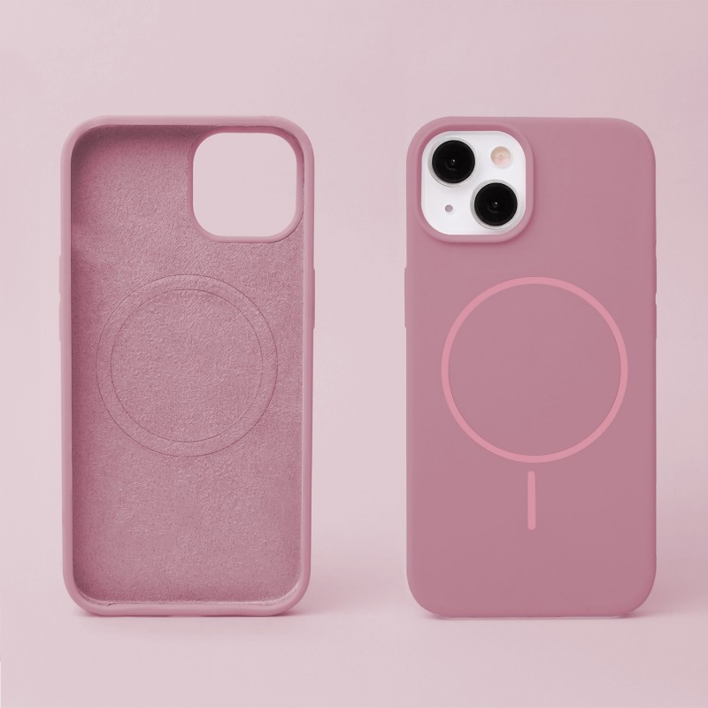 Силиконов кейс Thin Mag за iPhone 16 6.1" rose