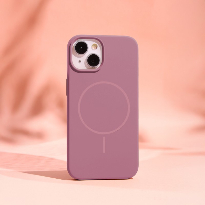 Силиконов кейс Thin Mag за iPhone 16 6.1" rose
