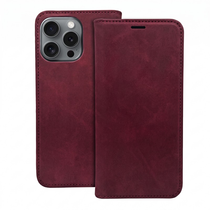 Калъф Smart Suede за Honor 600 / Honor 600 Pro бордо