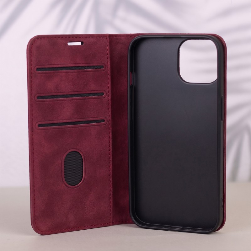 Калъф Smart Suede за Honor 600 / Honor 600 Pro бордо