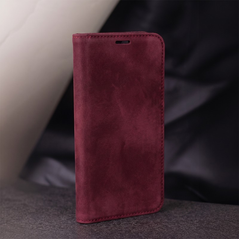 Калъф Smart Suede за Honor 600 / Honor 600 Pro бордо