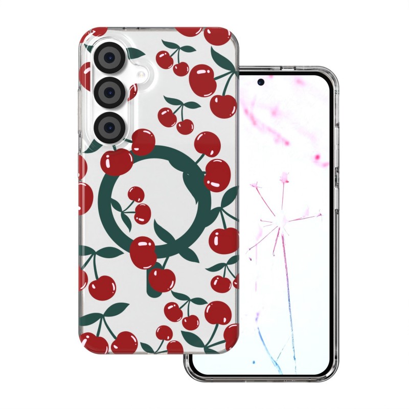 Прозрачен калъф Cherry Mag за Samsung Galaxy S24 / S25