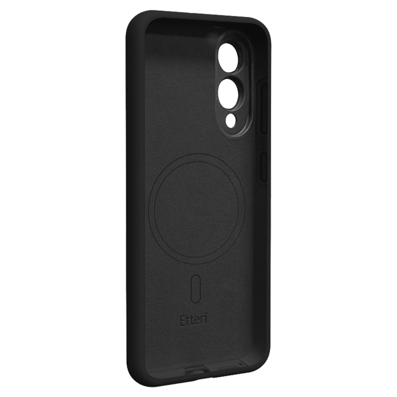 Калъф Etteri Silicone Mag за Samsung Galaxy S25 Edge черен
