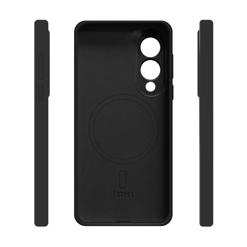 Калъф Etteri Silicone Mag за Samsung Galaxy S25 Edge черен