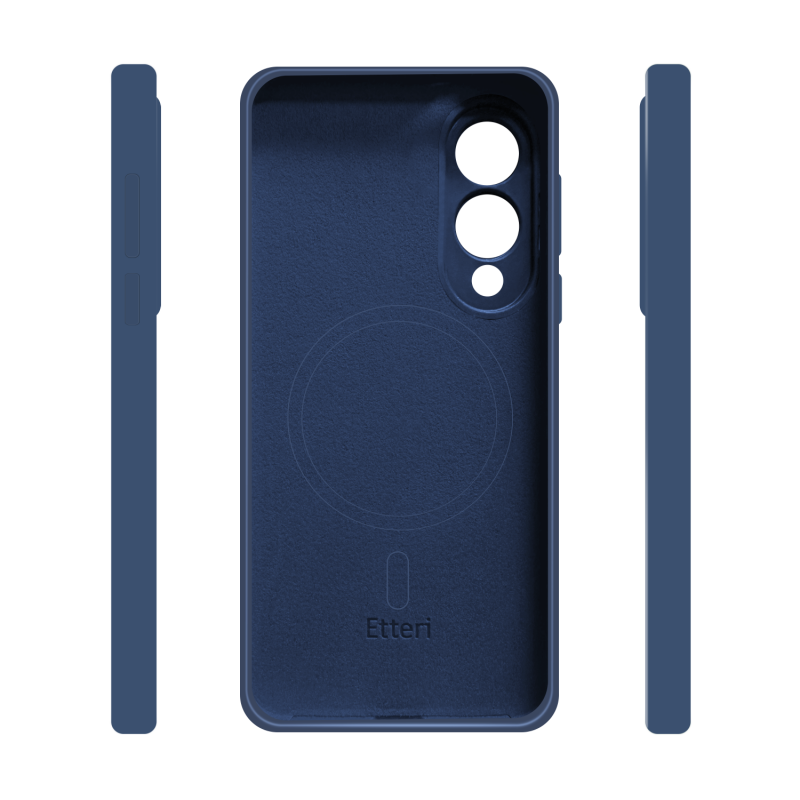 Оверлей Etteri Silicone Mag за Samsung Galaxy S25 Edge, тъмно син