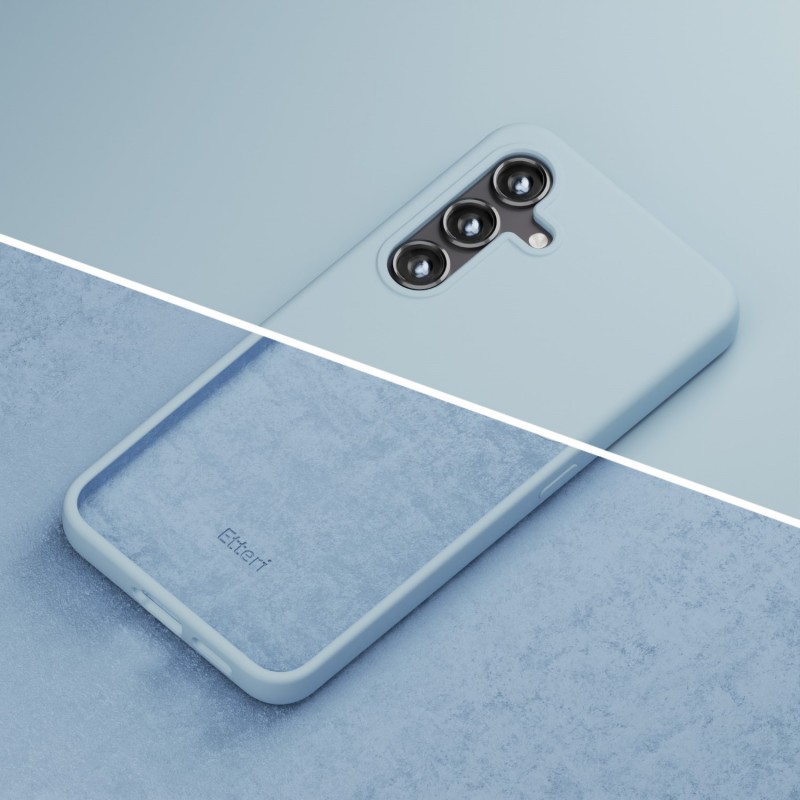 Оверлей Etteri Silicone Mag за Samsung Galaxy S25 Edge светло син
