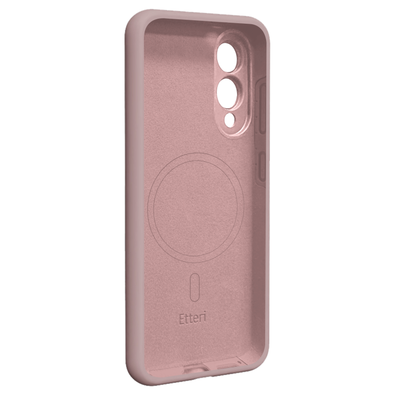 Оверлей Etteri Silicone Mag за Samsung Galaxy S25 Edge, светло розов