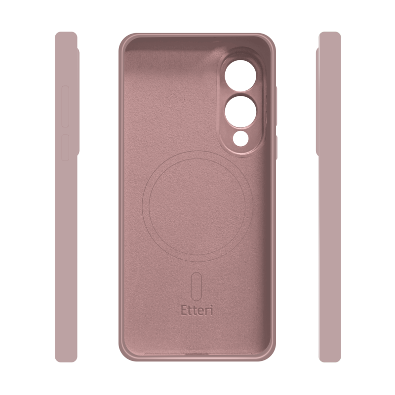 Оверлей Etteri Silicone Mag за Samsung Galaxy S25 Edge, светло розов