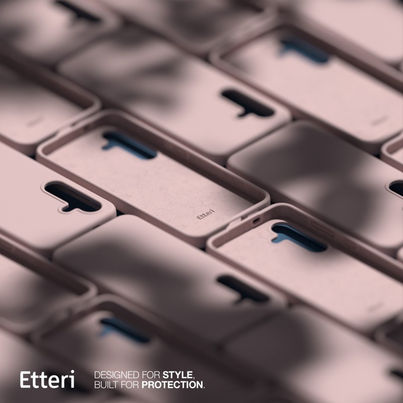 Оверлей Etteri Silicone Mag за Samsung Galaxy S25 Edge, светло розов