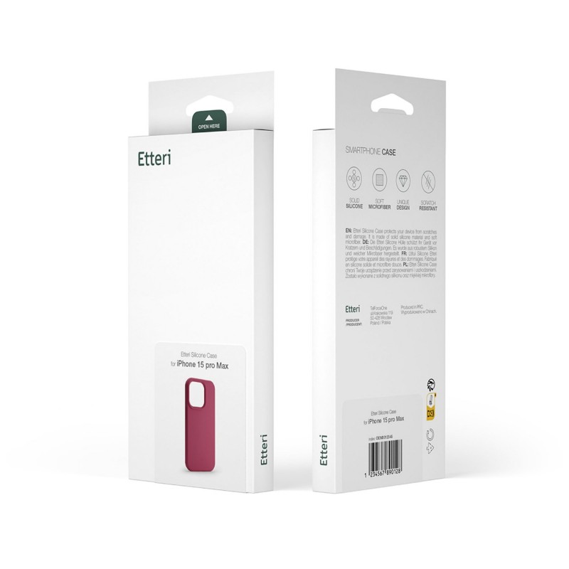 Оверлей Etteri Silicone Mag за Samsung Galaxy S25 Edge, малинов