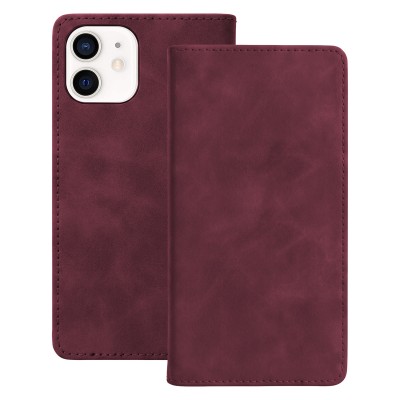 Калъф Smart Suede за iPhone 12 / 12 Pro Pro 6.1" бордо
