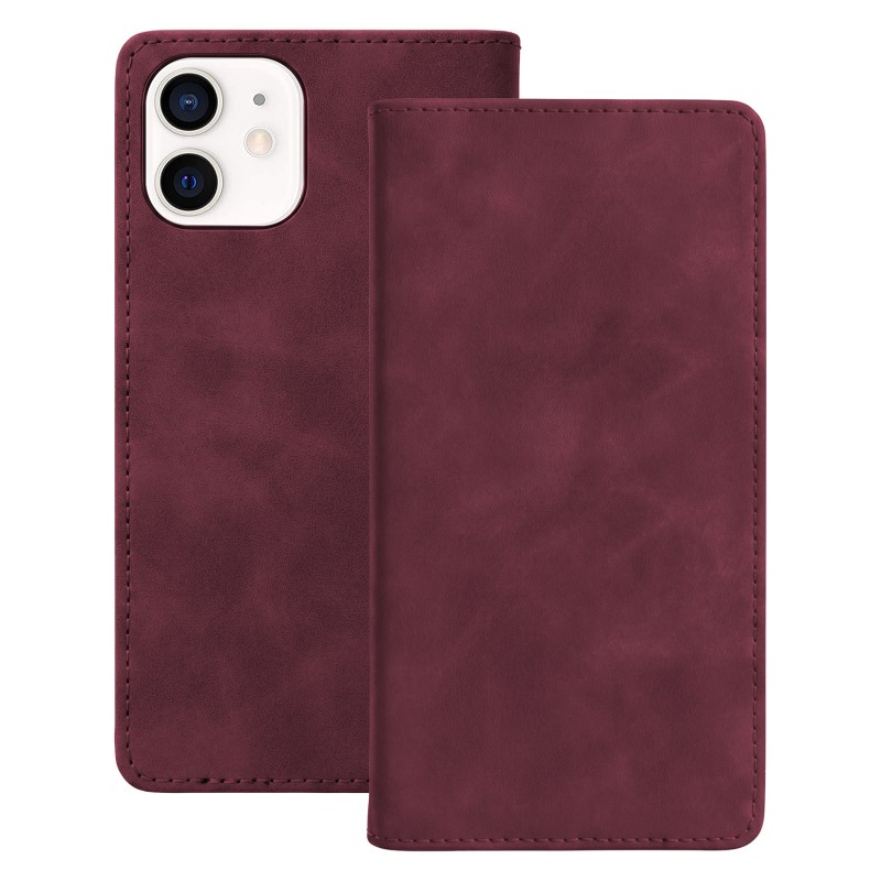 Калъф Smart Suede за iPhone 12 / 12 Pro Pro 6.1" бордо
