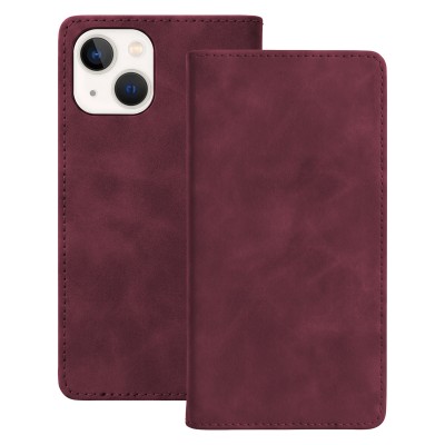 Калъф Smart Suede за iPhone 13 6.1" бордо