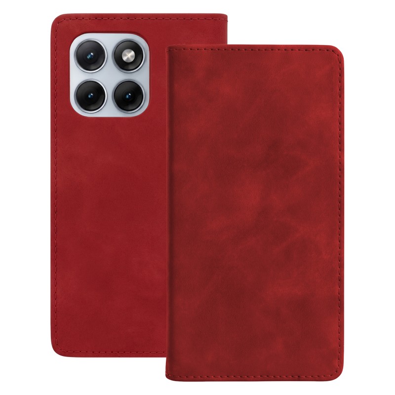 Калъф Smart Suede за Motorola Edge 70 Fusion червен