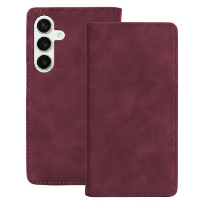 Калъф Smart Suede за Samsung Galaxy S24, бордо