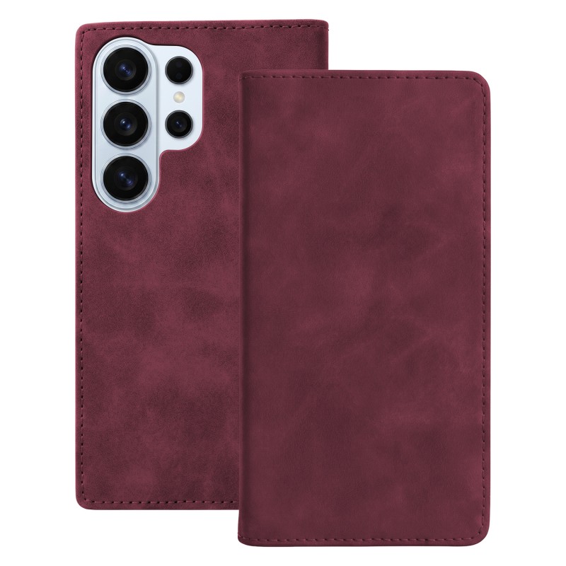 Калъф Smart Suede за Samsung Galaxy S26 Ultra, бордо