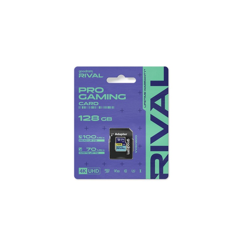 Goodram karta pamięci Rival M3AA Micro SDXC 128GB UHS-I U3 V30 100 / 70 MB/s