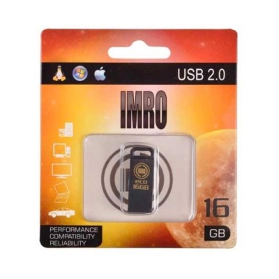 Imro флаш памет 16GB USB 2.0 Black черна