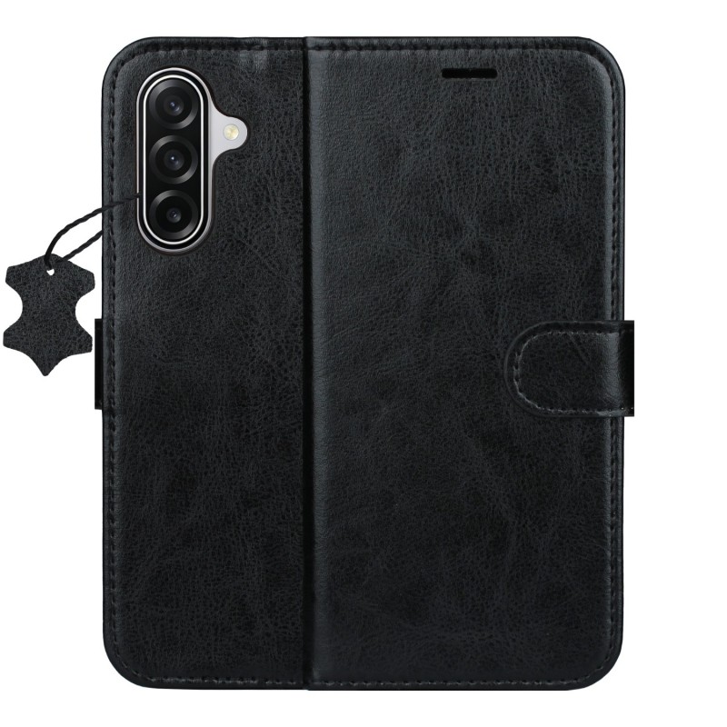 Кожен калъф Smart Luxe за Samsung Galaxy S25 FE черен