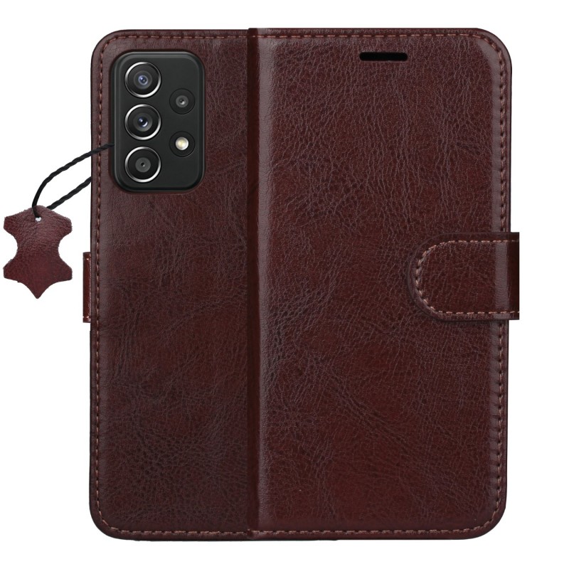 Etui skórzane Smart Luxe do Samsung Galaxy A52 4G / A52 5G / A52S 5G  brązowe