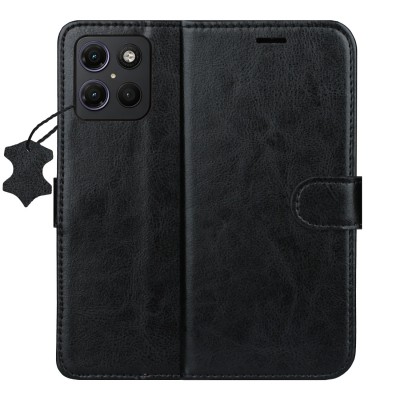Кожен калъф Smart Luxe за Motorola Moto G15 / G15 Power / G17 / G17 Power кафяв