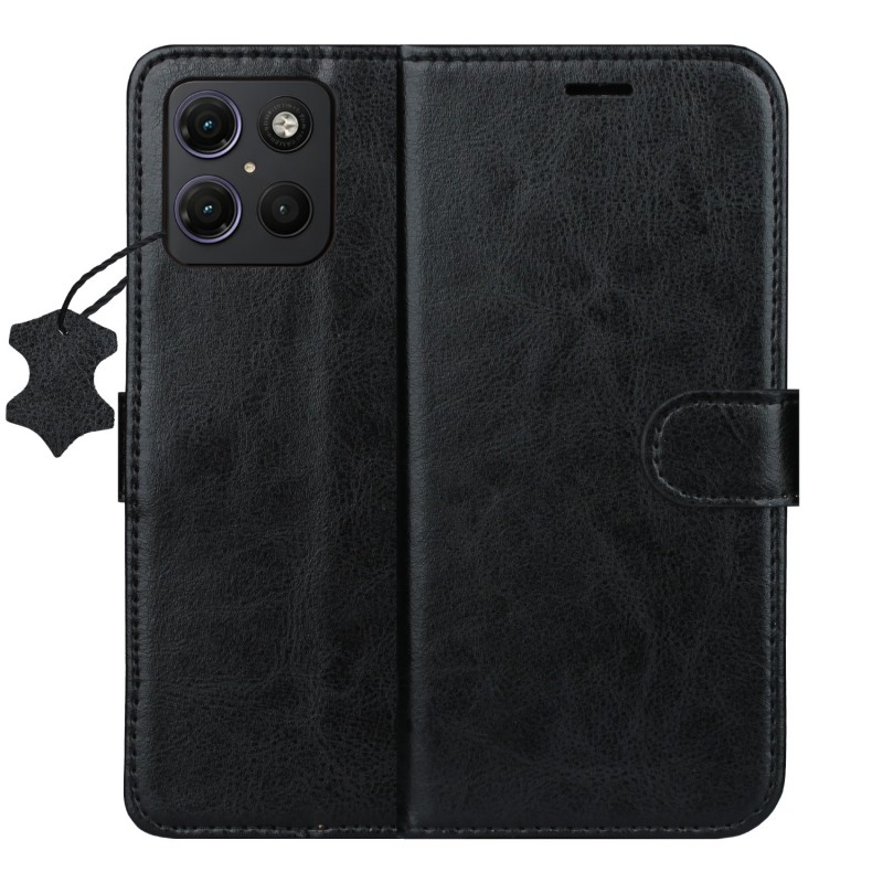 Кожен калъф Smart Luxe за Motorola Moto G15 / G15 Power / G17 / G17 Power черен