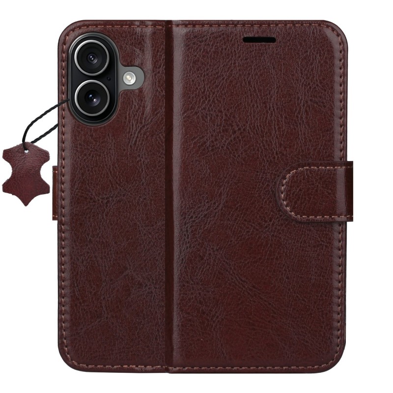 Etui skórzane Smart Luxe do iPhone 17 6,3" brązowe