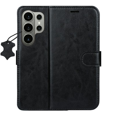 Кожен калъф Smart Luxe за Samsung Galaxy S26 Ultra черен