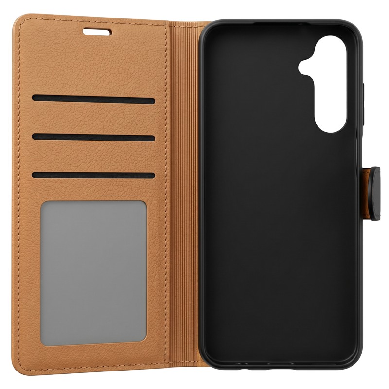 Кожен калъф Smart Luxe за Samsung Galaxy S25 FE черен