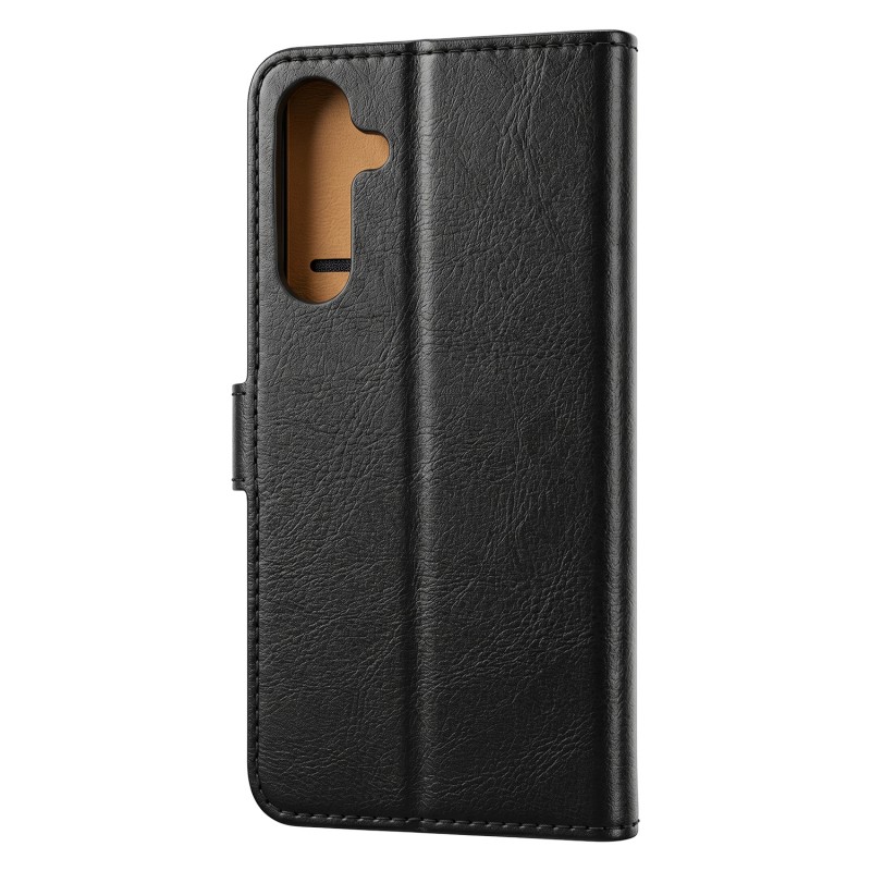 Кожен калъф Smart Luxe за Samsung Galaxy S25 FE черен