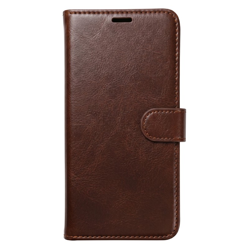 Кожен калъф Smart Luxe за Samsung Galaxy S25 FE кафяв