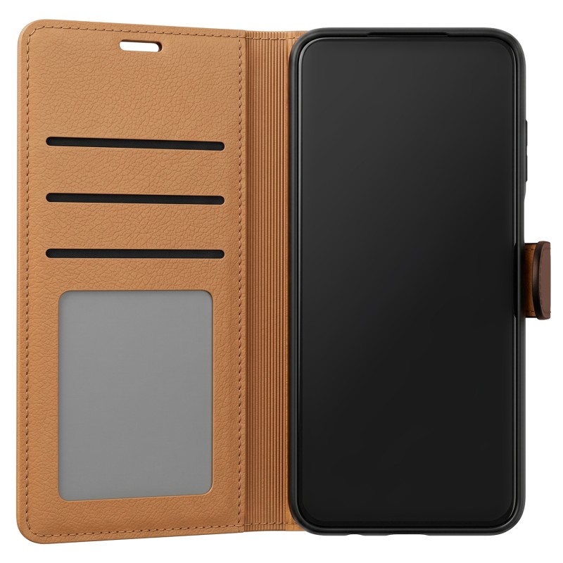 Кожен калъф Smart Luxe за Samsung Galaxy S25 FE кафяв
